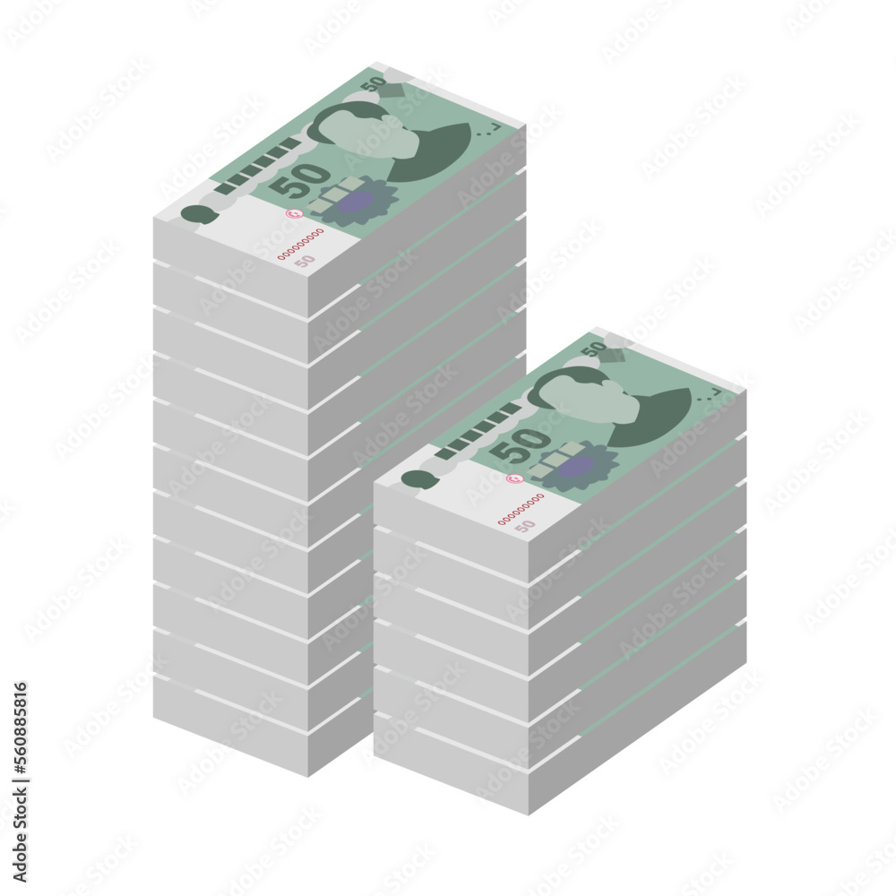 Yuan Renminbi Vector Illustration. Chinese money set bundle banknotes. Paper money 50 CNY. Flat style. Isolated on white background. Simple minimal design. Yuan Renminbi Vector Illustration. Chinese money set bundle banknotes. Paper money 50 CNY. Flat style. Isolated on white background. Simple minimal design.