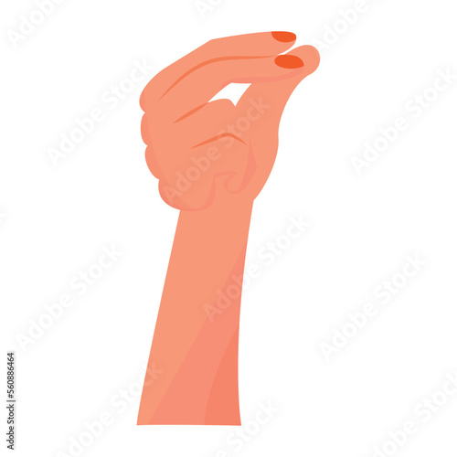 Isolated hand doing a snap sketch icon Vector