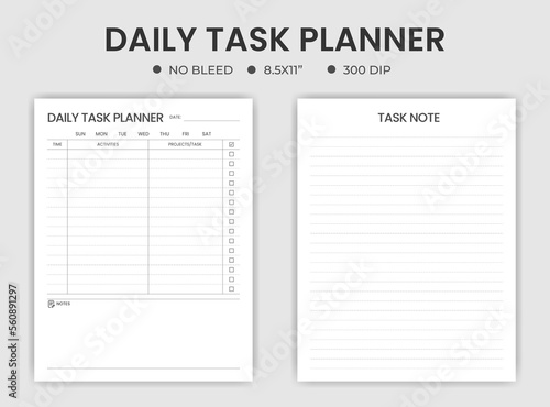 Daily task planner logbook