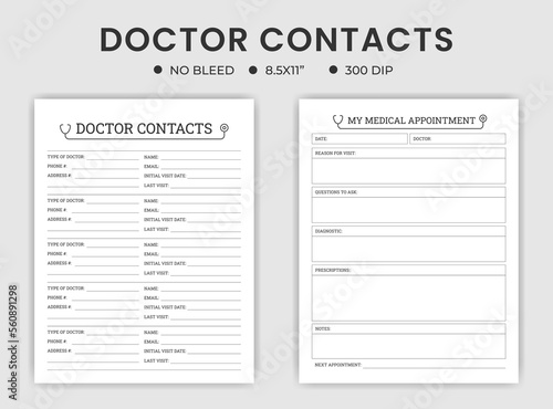Doctor contacts logbook kdp interior 