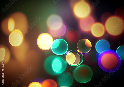 LED soft out of focus bokeh effect background
generative ai
