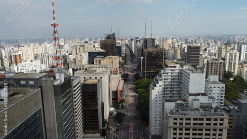  aerial view of building on Paulista avenue