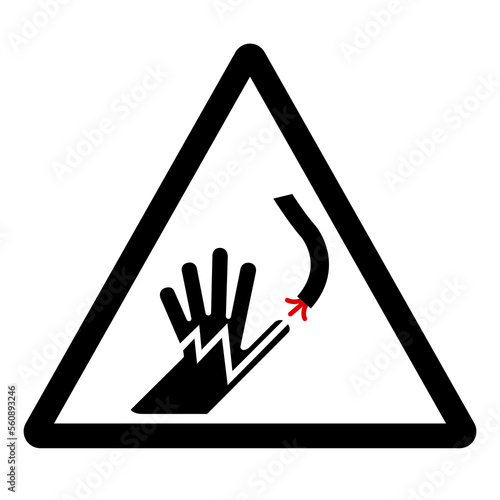 Warning Custom Electrical Hazard Symbol Sign ,Vector Illustration, Isolate On White Background Label. EPS10