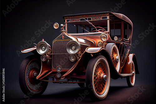 vintage car isolated