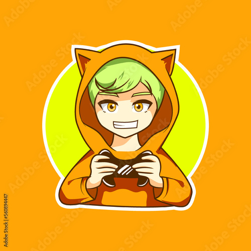 premium vector l mascot logo gaming vector illustration. cool logo
