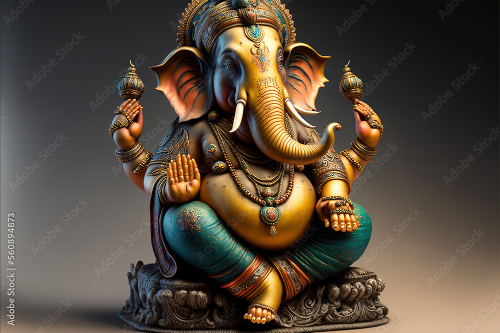 Beautiful Lord Ganesha, AI Beautiful Lord Ganesha, AI