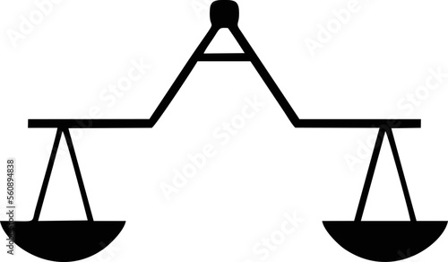 scale balance icon symbol in the white background