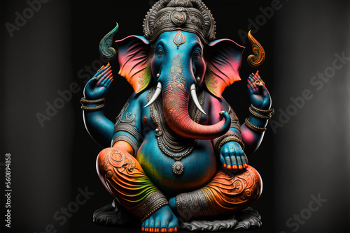 Beautiful Lord Ganesha, AI