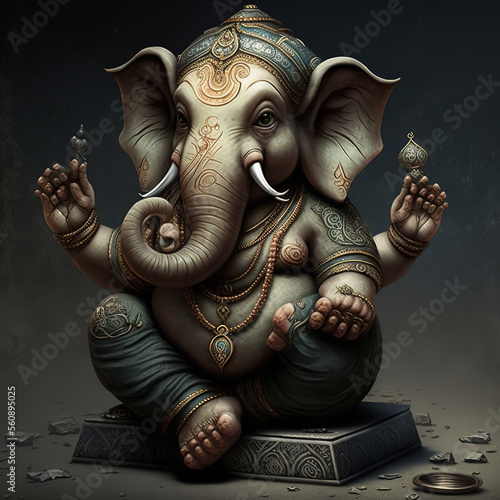 Beautiful Lord Ganesha, AI
