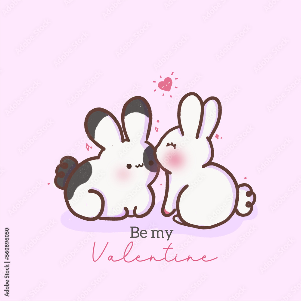Tarjeta pareja conejitos san valentin, día del amor, valentine Tarjeta pareja conejitos san valentin, día del amor, valentine