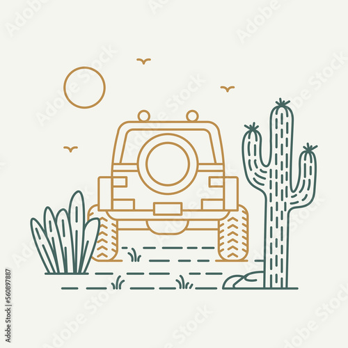 4x4 Offroad Adventure in the Desert Cactus Succulent