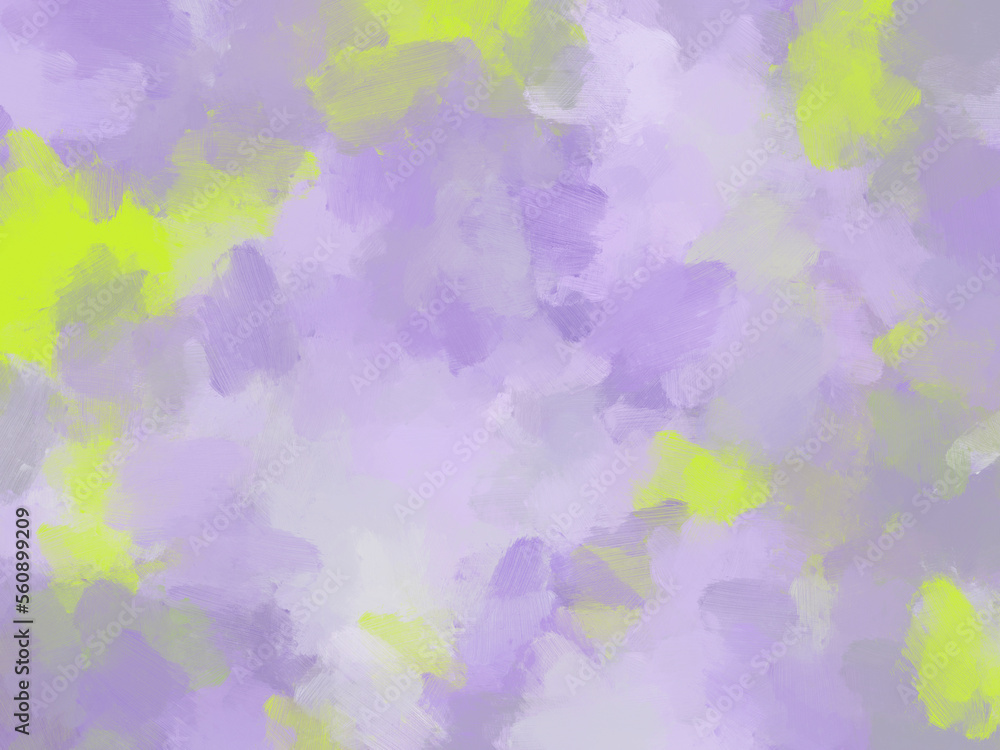 simple background with colorful oil paint brushes purple green