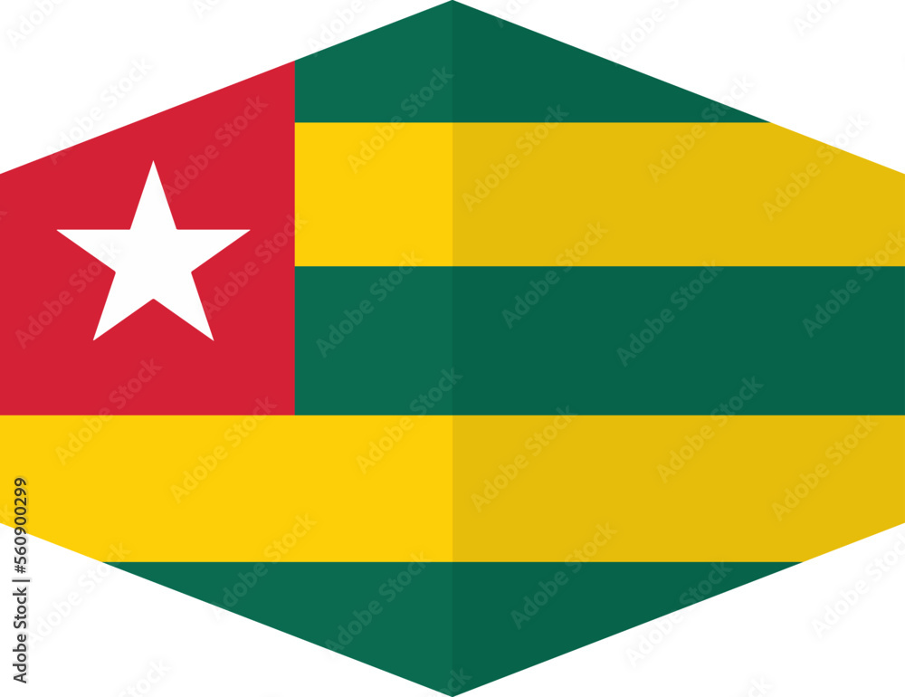 Togo flag background with cloth texture.Togo Flag vector illustration eps10. Togo flag background with cloth texture.Togo Flag vector illustration eps10.