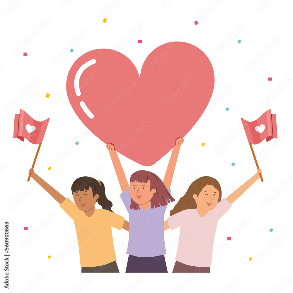 International support and solidarity, International Women's Day, Share love to people, charity and donation hands with heart symbol. International support and solidarity, International Women's Day, Share love to people, charity and donation hands with heart symbol.