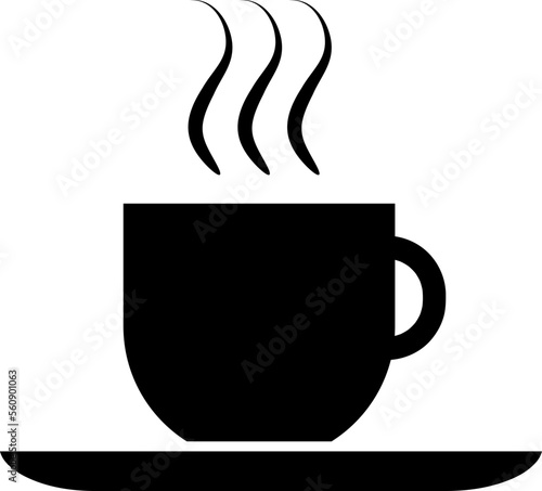 Coffee cup flat icon isolate on white background vector illustration on white background..eps