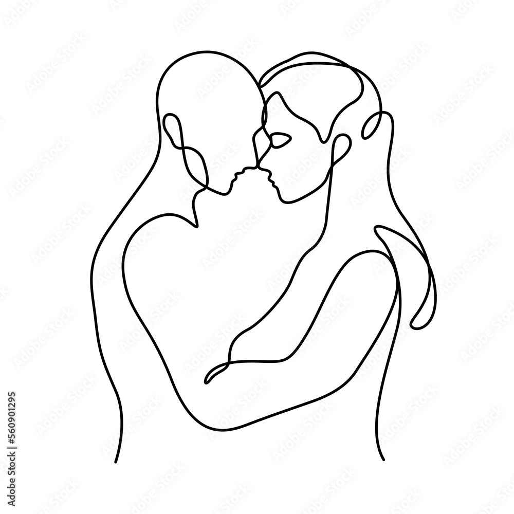romance couple line art in one line drawing vector illustration romance couple line art in one line drawing vector illustration
