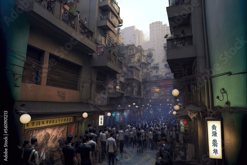 Fantasy Hong Kong, Not a real place-Generative AI
