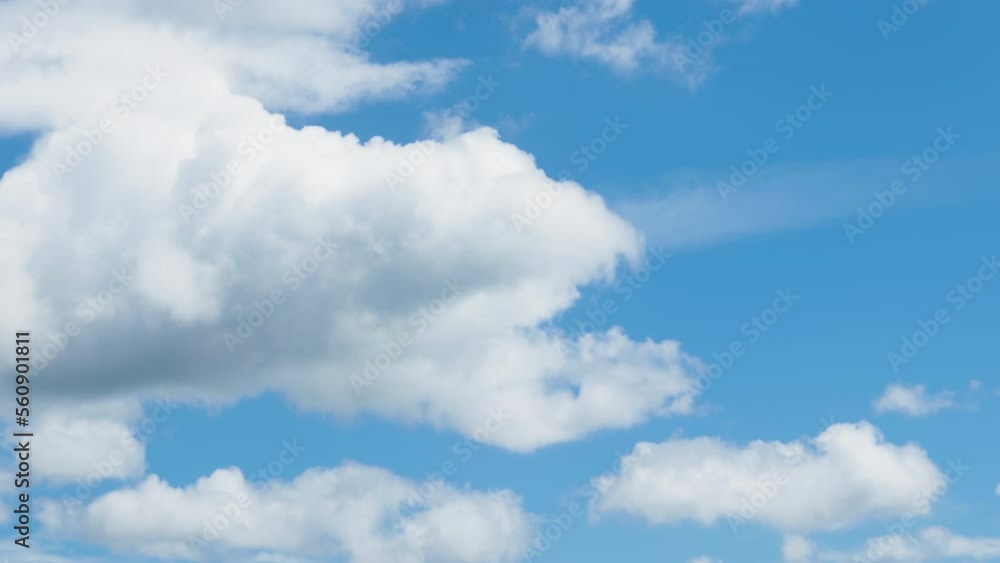 Timelapse white cumulus cloud in Blue sky, Puffy fluffy white clouds Nature weather blue sky. Timelapse white cumulus cloud in Blue sky, Puffy fluffy white clouds Nature weather blue sky.