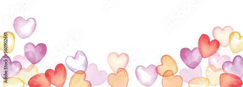 水彩画。水彩タッチのハート背景。ピンクの水彩ハートの壁紙。バレンタインの暖色シンプル背景。
Watercolor painting. Watercolor touch heart background. Pink watercolor hearts wallpaper. Valentine warm color simple background.