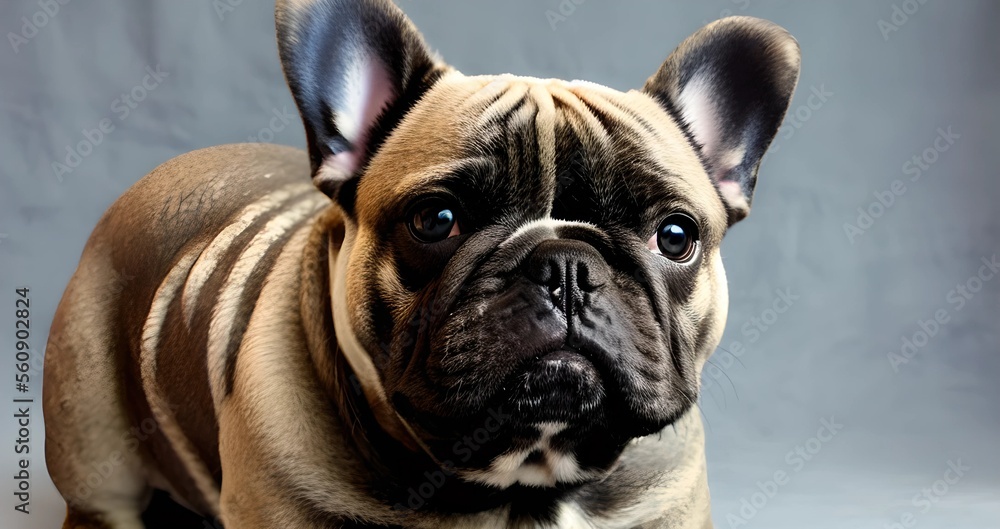 French bulldog, illustration, Generative AI