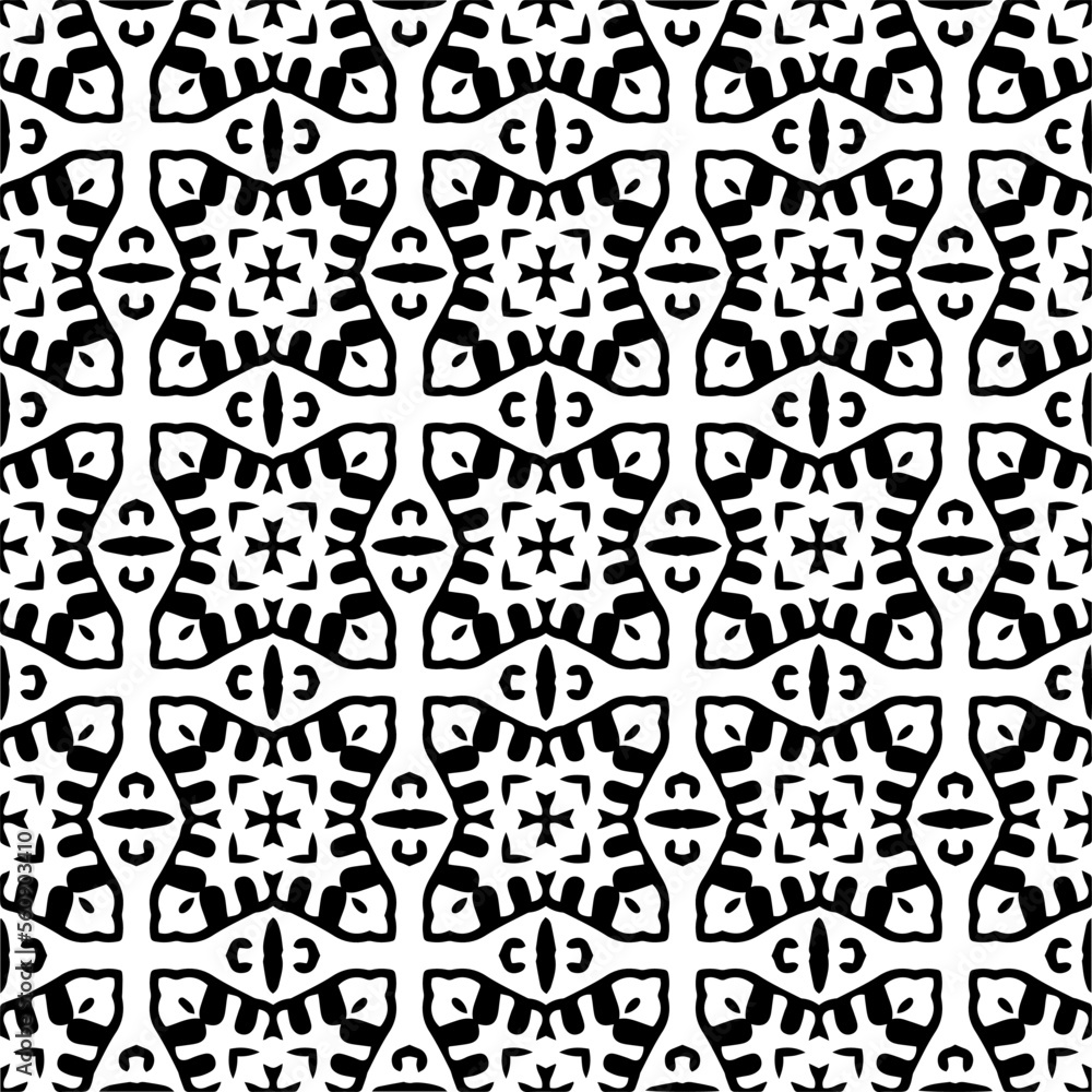 Seamless pattern of black shapes on white background. Seamless pattern of black shapes on white background.