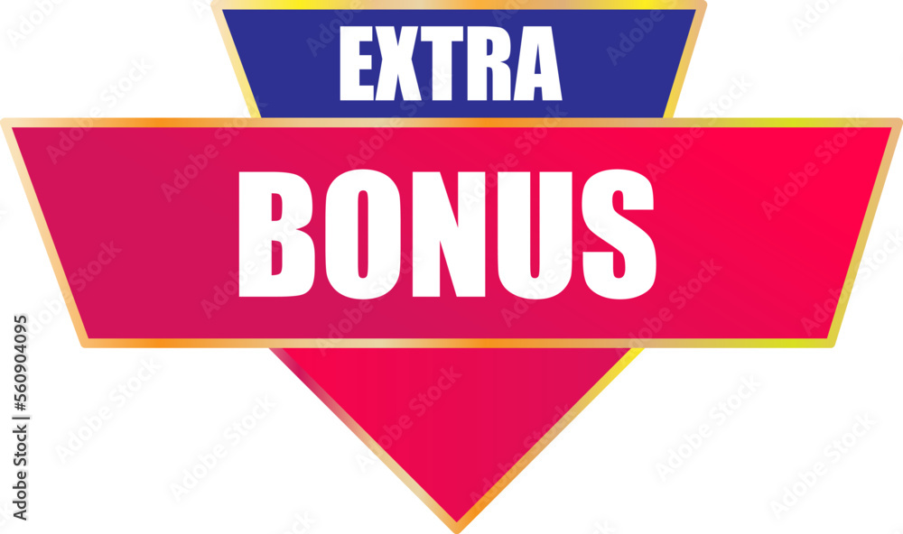 Modern Tooltip With Text Extra Bonus on white background..eps Modern Tooltip With Text Extra Bonus on white background..eps