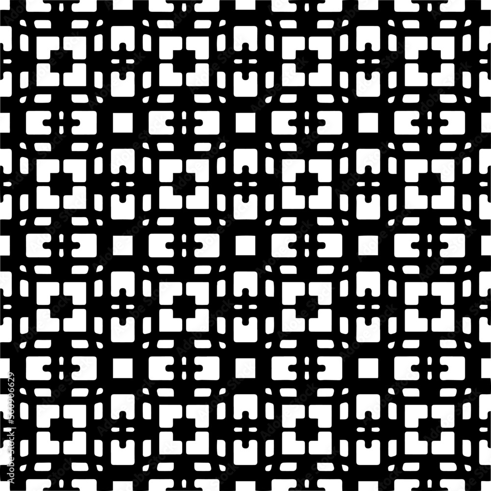 Seamless pattern of black shapes on white background. Seamless pattern of black shapes on white background.