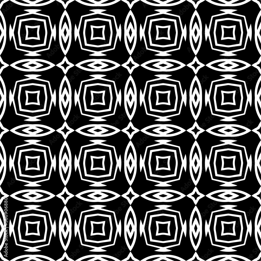 Seamless pattern of black shapes on white background. Seamless pattern of black shapes on white background.