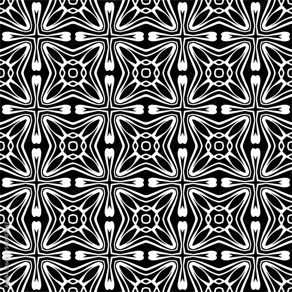 Seamless pattern of black shapes on white background. Seamless pattern of black shapes on white background.
