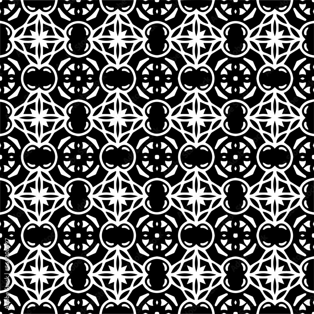 Seamless pattern of black shapes on white background. Seamless pattern of black shapes on white background.