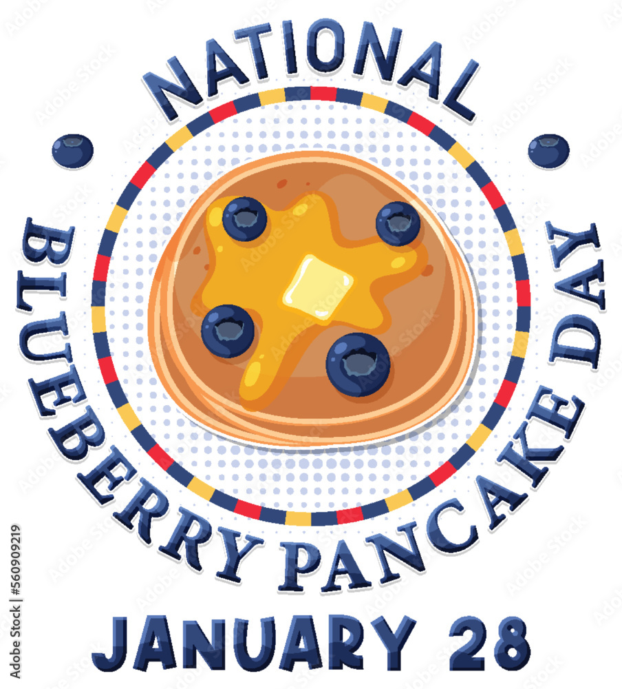 National Blueberry Pancake Day Banner