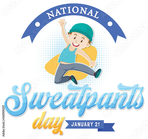 National Sweatpants Day Text Banner