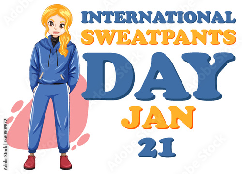 International Sweatpants Day Banner Design