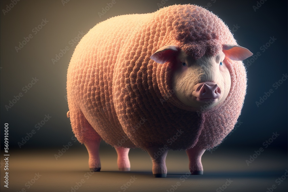 Eierlegende Wollmilchsau created with generative ai technology Stock Illustration Adobe Stock