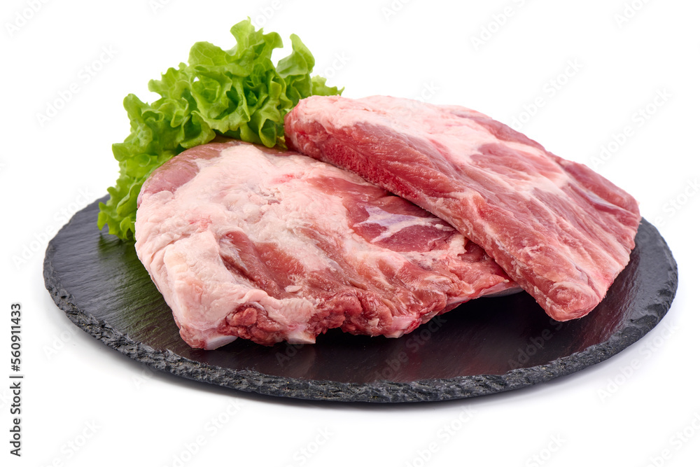 Pork ribs, isolated on white background. Pork ribs, isolated on white background.