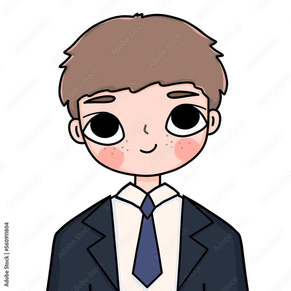 Office Worker with freckle wearing suit and tie Office Worker with freckle wearing suit and tie