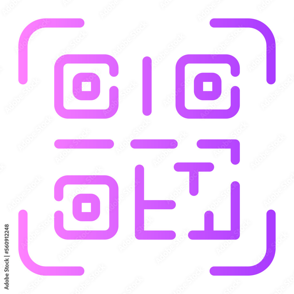 qr gradient icon qr gradient icon