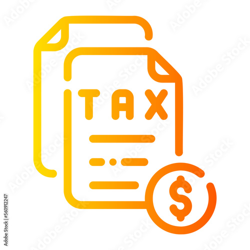 tax gradient icon