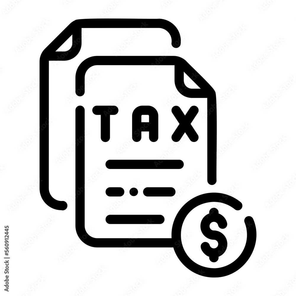 tax icon Stock Vector | Adobe Stock