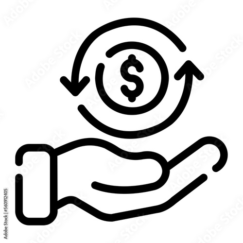cashback line icon