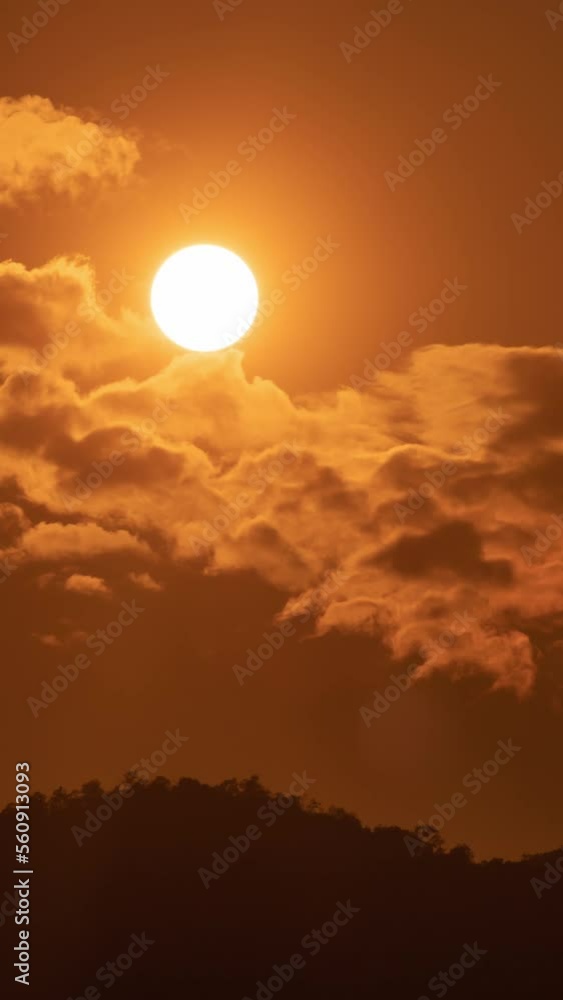 Timelapse of dramatic sunset with orange sky in a sunny day. Timelapse of dramatic sunset with orange sky in a sunny day.