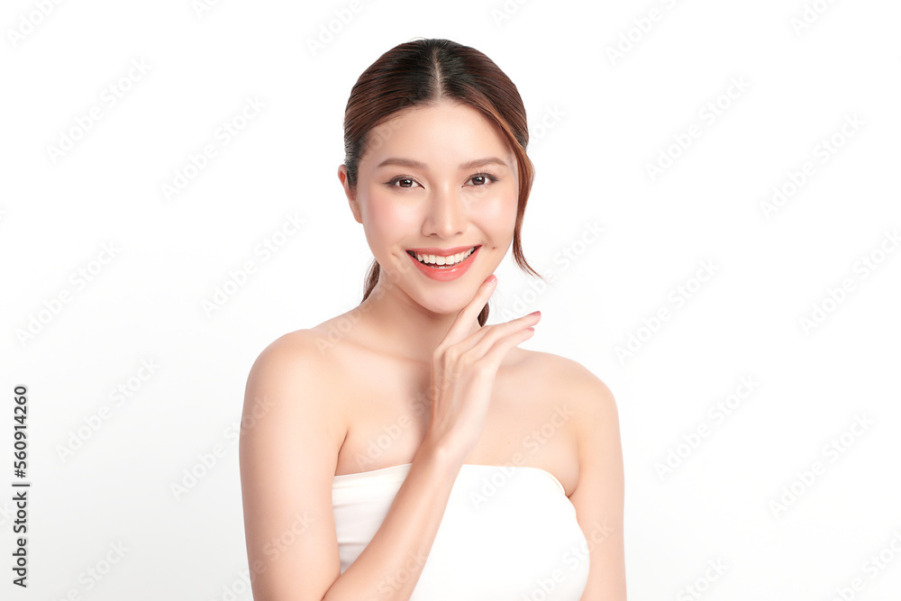 Beautiful young asian woman with clean fresh skin on white background, Face care, Facial treatment, Cosmetology, beauty and spa, Asian women portrait. Beautiful young asian woman with clean fresh skin on white background, Face care, Facial treatment, Cosmetology, beauty and spa, Asian women portrait.