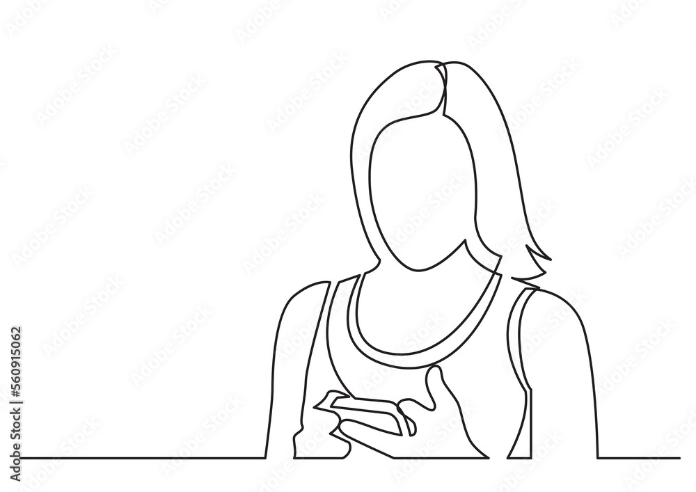 continuous line drawing woman reading smartphone - PNG image with transparent background continuous line drawing woman reading smartphone - PNG image with transparent background