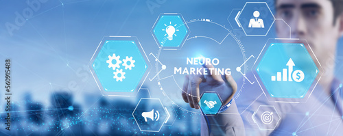 Neuromarketing. Sales and advertising marketing strategy concept. Business, Technology, Internet and network concept.