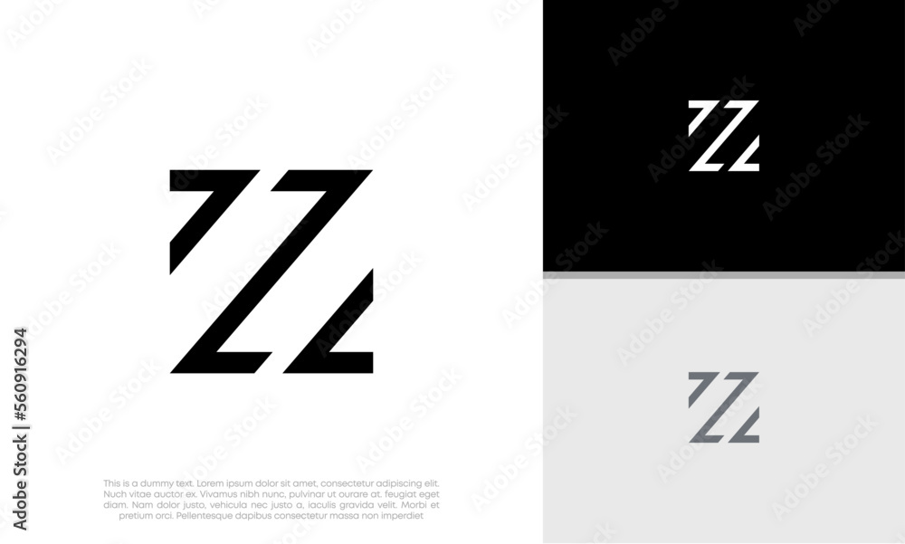 Initials Z logo design. Initial Letter Logo. Initials Z logo design. Initial Letter Logo.
