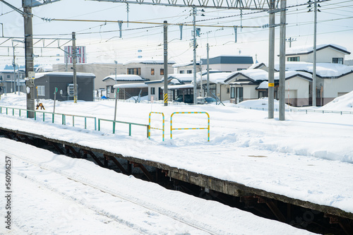 青森 駅 ホーム 積雪