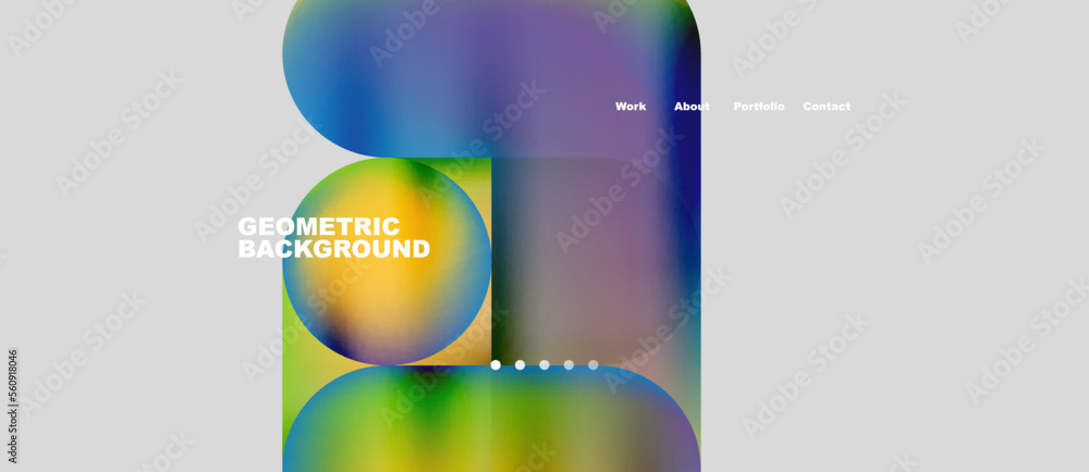 Round shapes and circles with liquid gradients