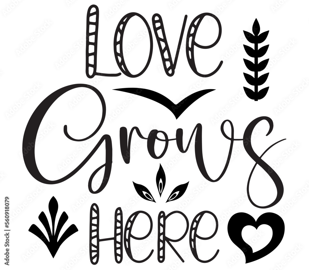 Love Grows Here #2, Boho SVG Bundle, Boho T-Shirt Bundle, Boho SVG, SVG Design, Boho SVG Design
