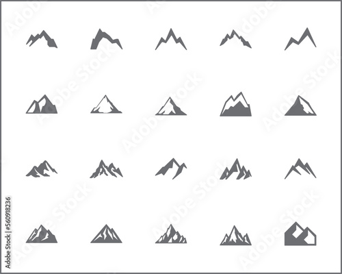 Simple Set of mountain Related Vector Line Icons. Vector collection of hiking  climbing  climb  Nature  Scenery  landscape  scenery and design elements symbols or logo element.