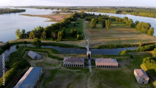 aerial view of Fort Lennox National Historic Site photo